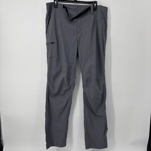 Marmot Pants Hiking Outdoor Mens Size 36x31 Gray Belted Nylon Stretch Hiking